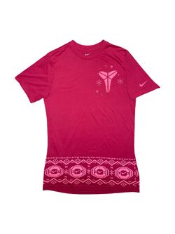 Vintage Nike Kobe Bryant 9 Christmas Basketball Workout Tee Shirt Lakers Red