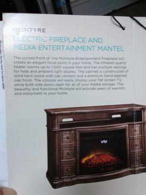 Mcintyre Electric Fireplace And Media Entertainment Mantel For
