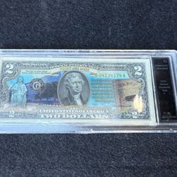 $2 Authenticated Uncirculated James Madison Presidential Note