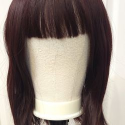 Layered Wig With Bangs-Synthetic 