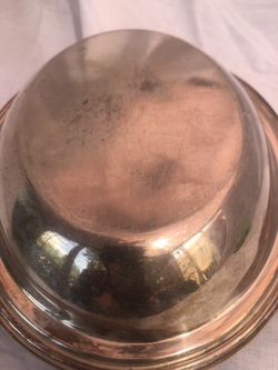 Vintage silver plate oval shape serving dish with lid 10 inch long 8 inches wide