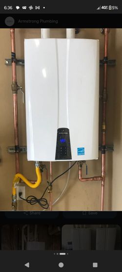 Water heater tankless Navien