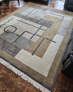 Large wool area rug
