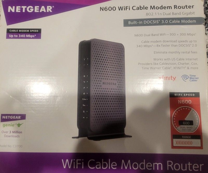 N600 WiFi Cable Modem ( C3700)
In very good Condition