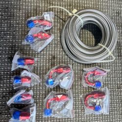 Stainless Steel, Rubber Hose And AN Fittings hot rod race car