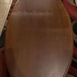 Oval Wooden Coffee Table 