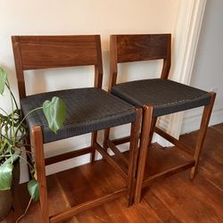 Rejuvenation Bayley Counter Stools With Woven Rope Seat