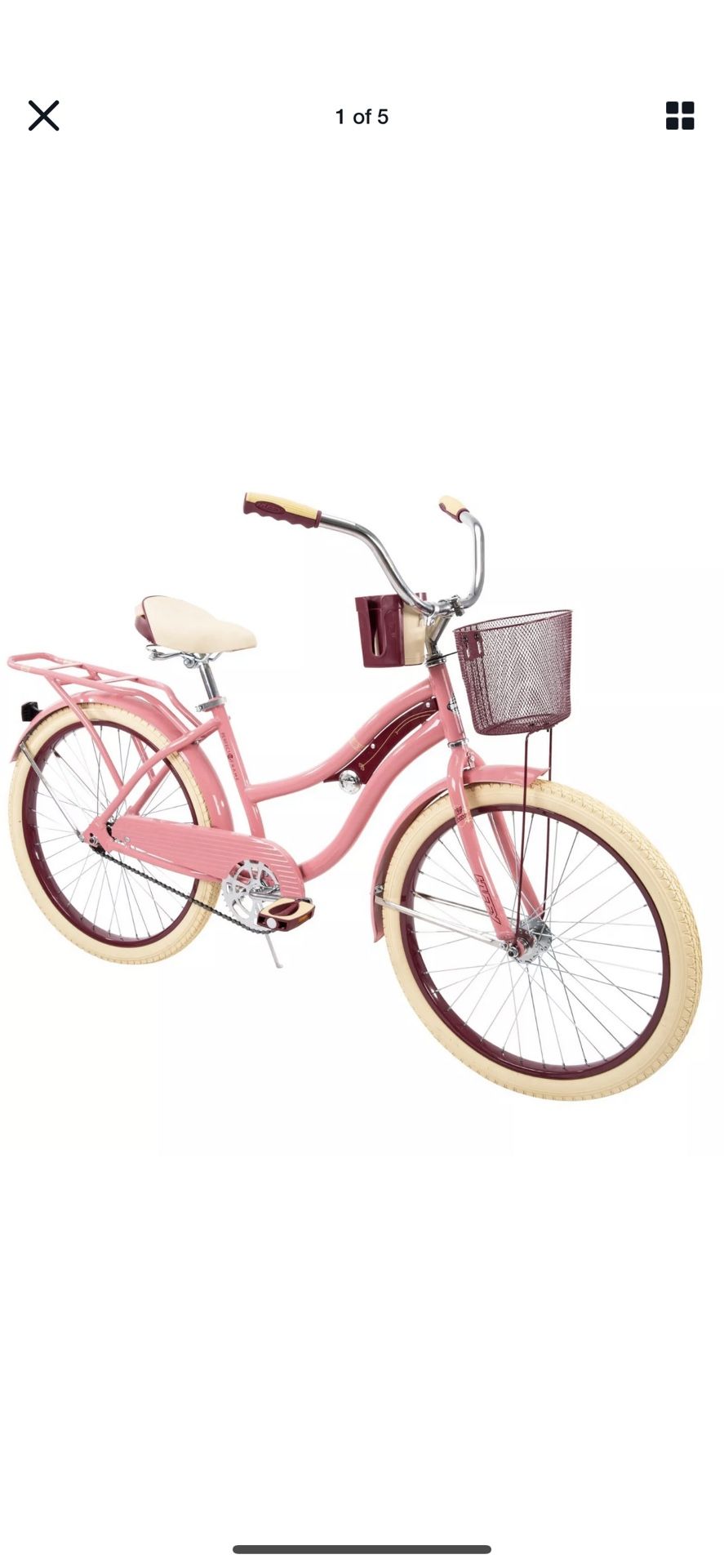 Huffy Nel Lusso Classic Cruiser Bike Girl’s Pink Blush Powder 24” BRAND NEW. Factory Sealed