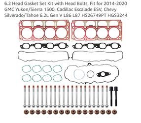 6.2L Head Gasket Set Kit with Head Bolts