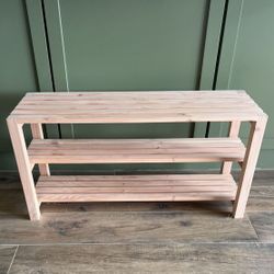 NEW Pottery Barn Style Custom Shoe Rack for Storage & Display, Solid Cedar or Pine Wood, Attractive & Practical - $60