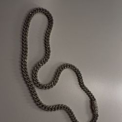 Moissanite Cuban Link Chain 6mm 22in