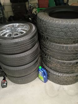 Rims and pears I got two sets of tires one of the sets has rims and I also got a single 4x tire truck tire give me your best offer on the single on on