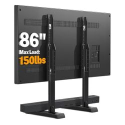 TV Stand Mount, Universal TV Stand Tabletop for 22 to 65 inch Plasma LCD LED Flat Screen TVs, Strong TV Legs Holds up to 88lbs, Height Adjustable