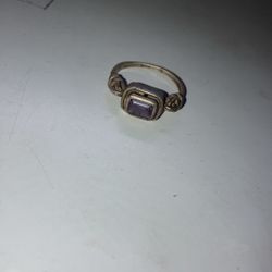 Amethyst Silver Ring 