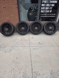 22in ASANTI - ABL - 18 MATAR Gloss Black/w New Tires & Sensors