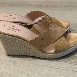 Kate Spade Wedge Slide Sandals Size 9