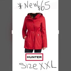 Hunter Brand WOMENS RAINCOAT NEW**** 65$ GREAT GIFT 🎁 BEAUTIFUL RED 