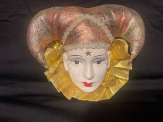 Vintage decorative ceramic wall mask