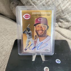 Chuckie Robinson Topps Chrome Rookie Auto Platinum Baseball Card 