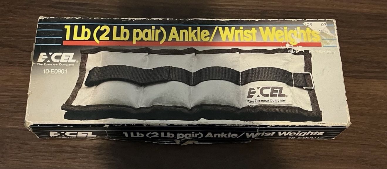 Excel 1 lb. Ankle Wrist Weights Double Strap 2lb Pair