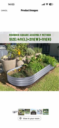 Land Guard Galvanized Raised Garden Bed Kit, Galvanized Planter Garden Boxes Outdoor, Oval Large Metal Raised Garden Beds for Vegetables……