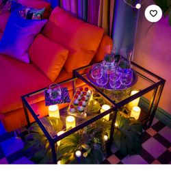 Glass Nesting Coffee Table 