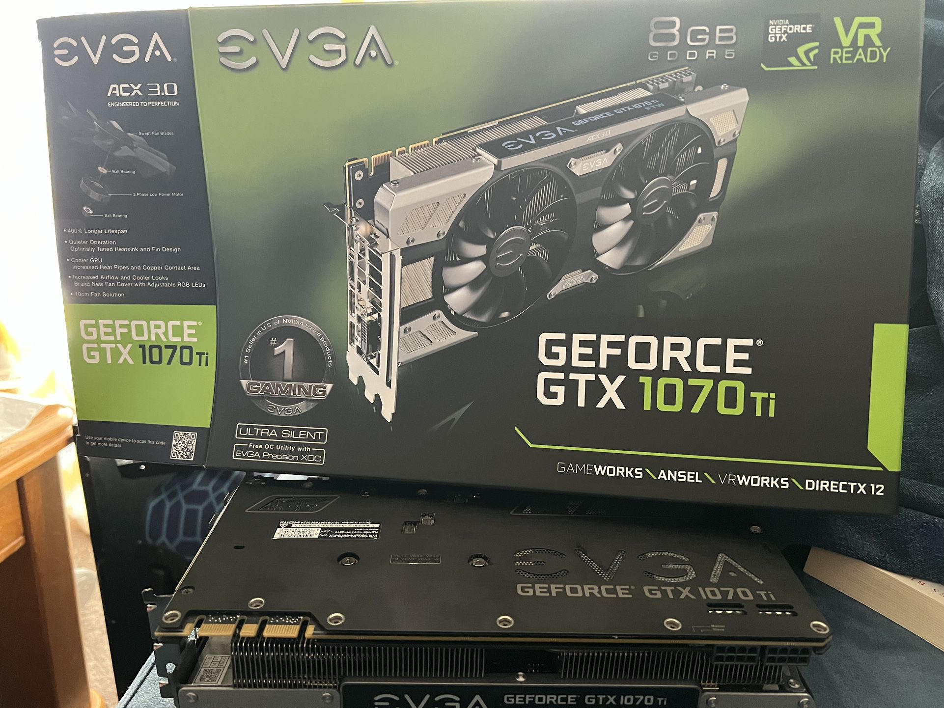 GPU: EVGA GE FORCE 1070Ti FTW 8GB DDR5