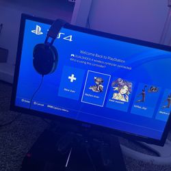 PS4 (used) One Controller One Headset One Charger And Tv