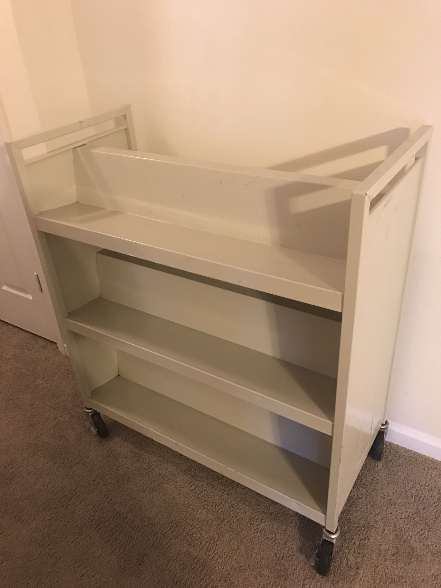 Industrial book case - vintage library cart