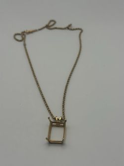 14K-Stamped Rope Chain & Empty Pendant Setting, 8.00g