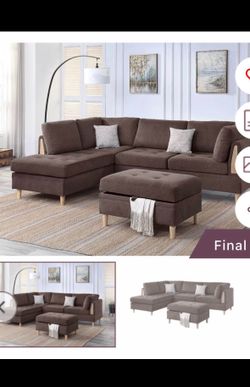 Sectional with ottoman set