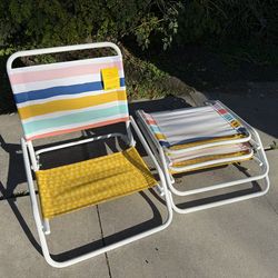 3 beach chairs