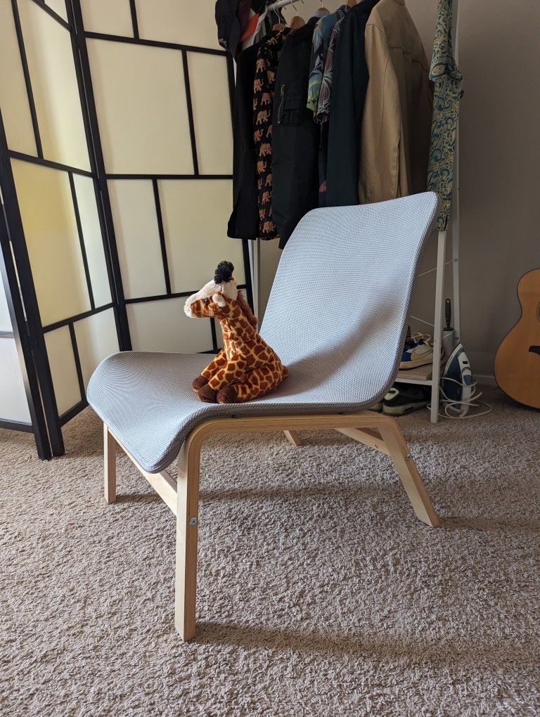 Veneer Gray Ikea Nolmyra Chair Cover Lounge Chair (IKEA Nolmyra