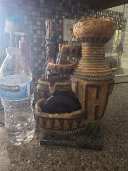 Small Water Fountain With Lights.