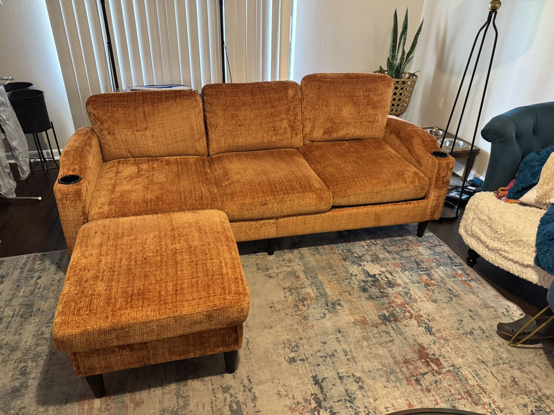 Sofa With Storage Ottoman