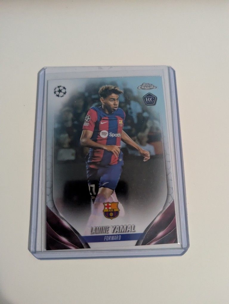 Topps chrome lamine Yamal rookie card