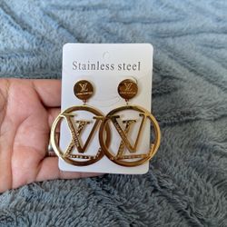 Stainless Steel Gold Earrings