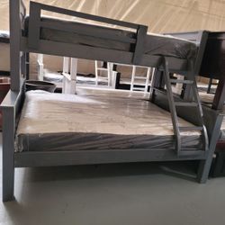 BUNK BED LITERA DE MADERA DE PINO COLCHONES INCLUIDOS