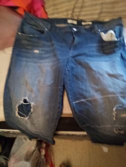 Distressed Blue Denim Jeans size 20W