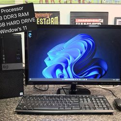 Dell Desktop Computer With Monitor Keyboard And Mouse Included