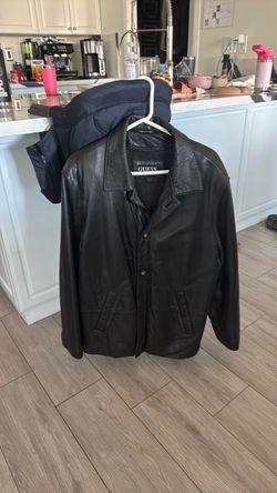 Guess Black Leather Jacket