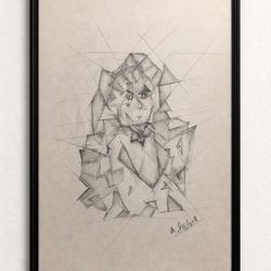 Hand-drawn pencil sketch. Perspective.