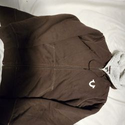 true religion brown fluffy warm sweater 