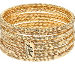 Gold Tone Bracelet Set of Ten