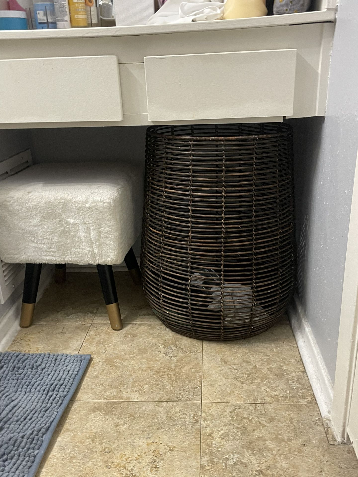 Brown Laundry Basket or Blanket Basket