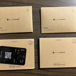 Rolling Square Aircard Wallet Tracker - Bluetooth Wallet Finder Find My Network Compatible with Business Card Feature NFC/QR Code - 0.09in Slim AirTag