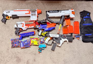 Nerf guns Rival Nemesis ultra cartridges darts and more