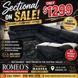 3 pc Sectional sofa Black Labor Day sale