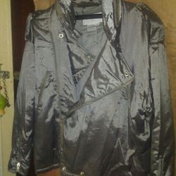 Vittadini Jacket.silver 80s.like New .has Hood