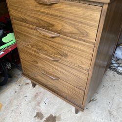 Nice Midcentury modern four  drawer tall chest